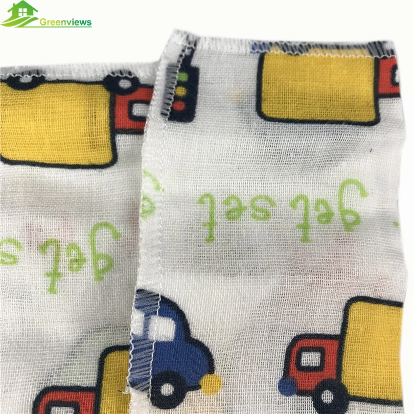
Manufacturer china Sweet design cotton printed muslin cloth fabric bath towel for baby 