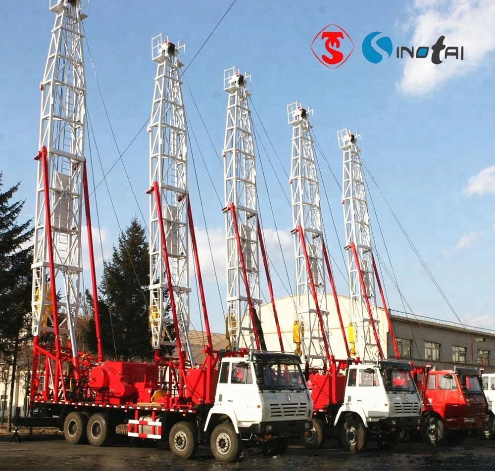 Лидер продаж! По Стандарту API для бурения нефтяных скважин сервис буровая установка, смонтированная на грузовом автомобиле, 250HP XJ250 капитального ремонта скважин/потянув за блок