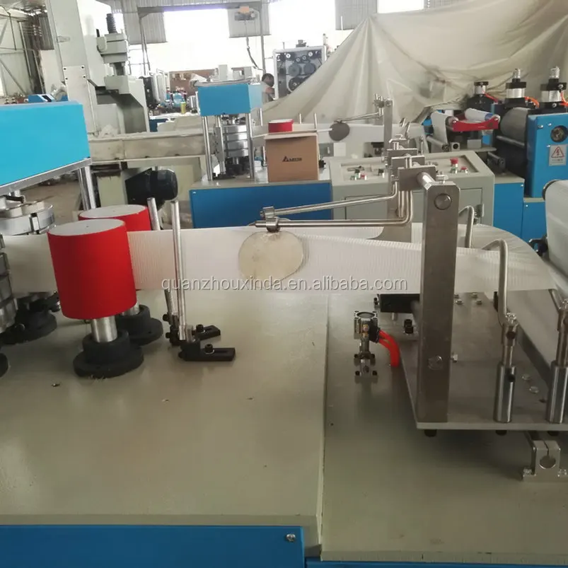 small line of production of dental napkin bibs making machine