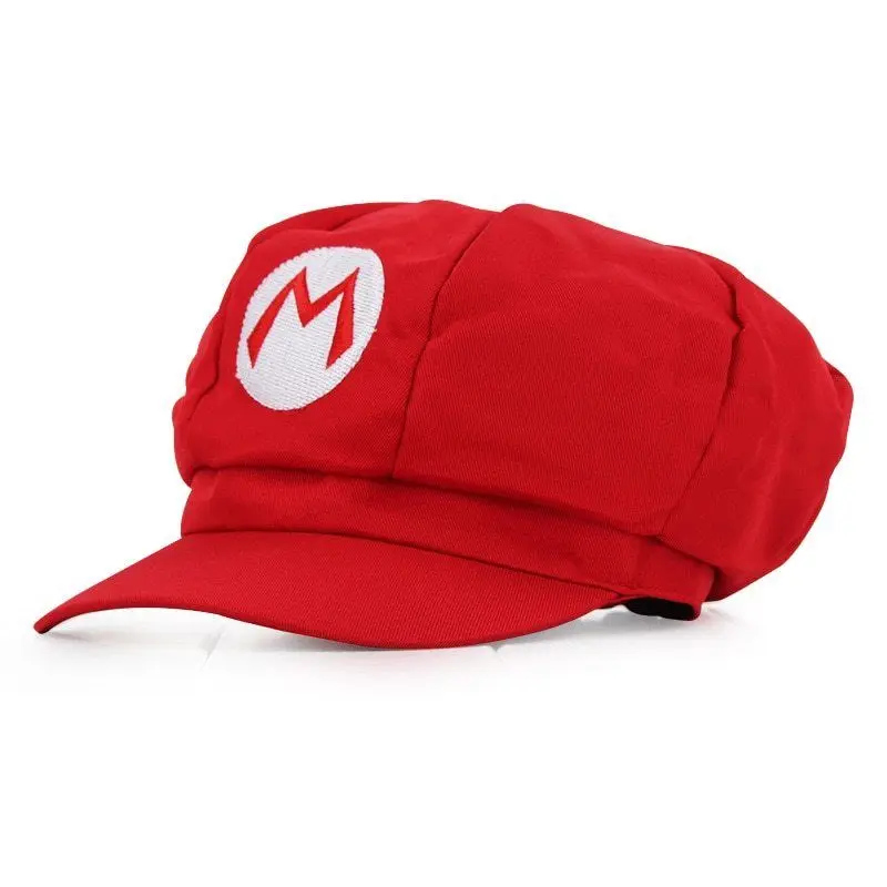 Super Mario Hat Luigi Bros Cosplay Baseball Costume Octagonal Cap