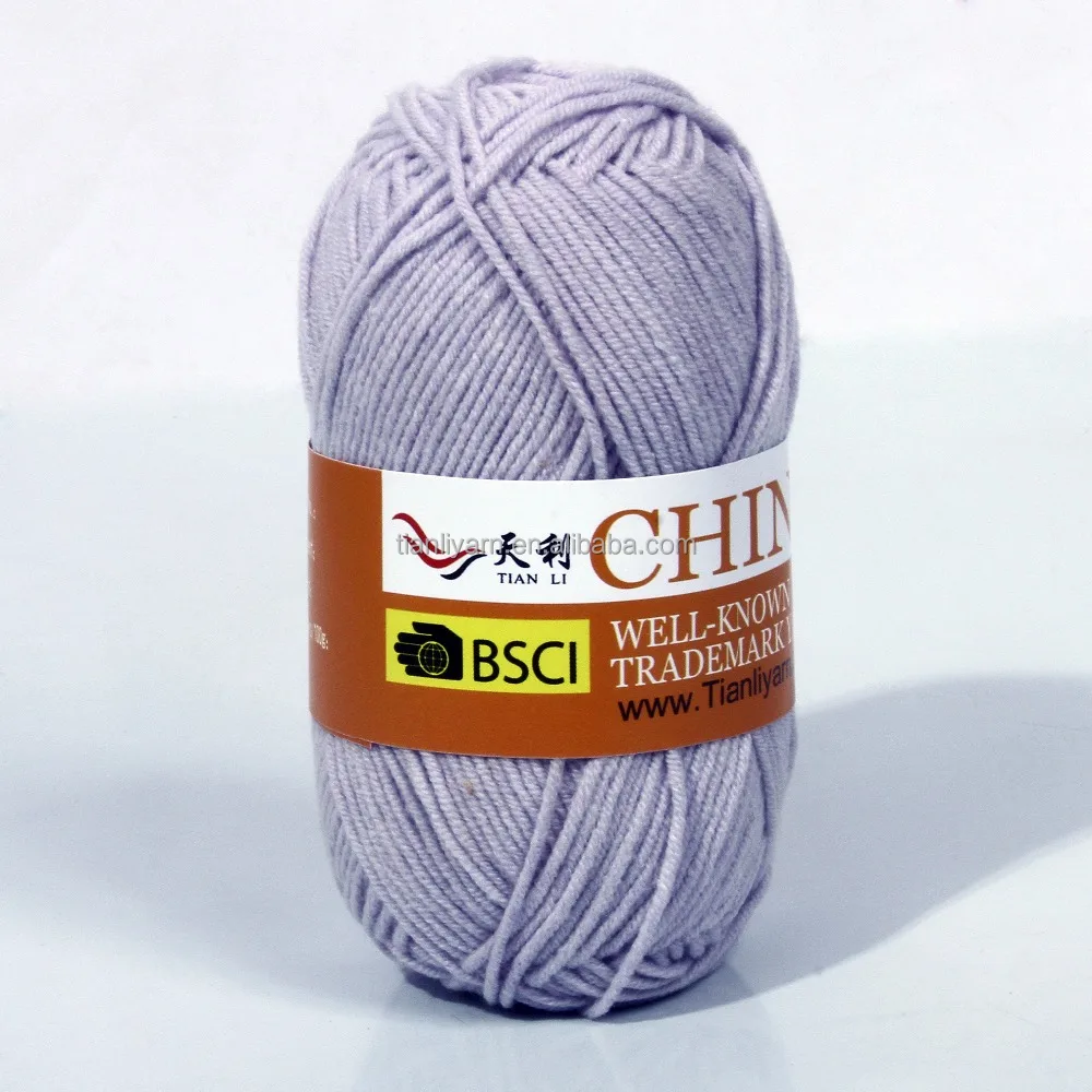 
Cotton and Acrylic Hand Knitting Yarn crochet yarn 