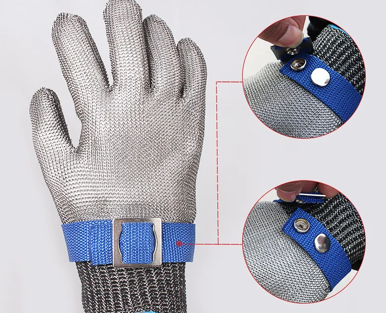 shockproof durable knife Resistant metal mesh cutting gloves