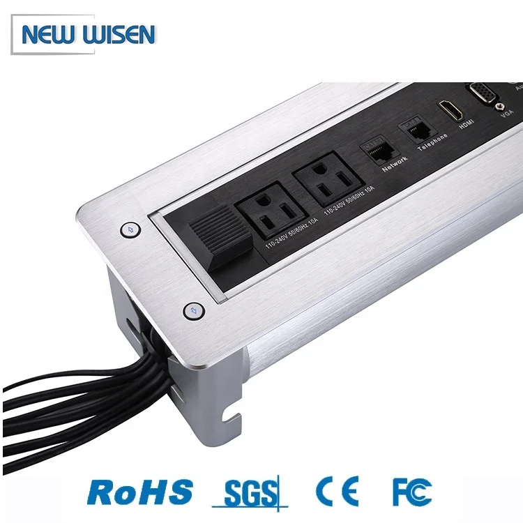 office furniture outlet rotating media hub motorized revolving socket box