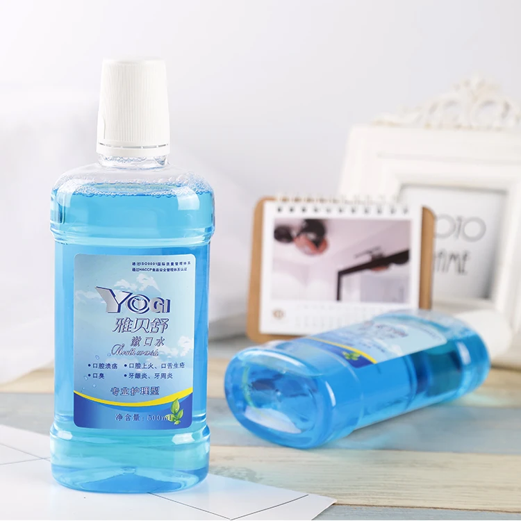 500ML mint flavor alcohol contained anti-bacteria mouth wash for fresh breath