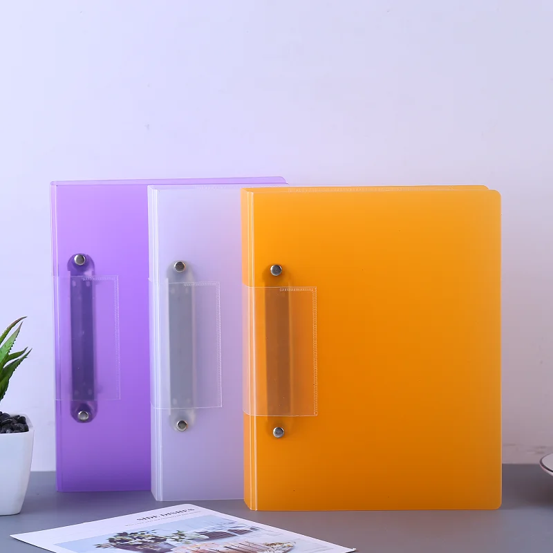 Simple desgin pp office cardboard paper custom logo printing  binder file folder