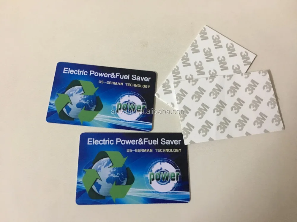 Negative Ion Energy Card With 8000CC Electric Power & Fuel Saver Card