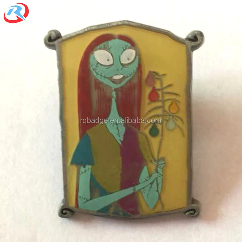 Custom own logo glitter soft enamel Metal pathfinder Lapel Pin/badge wholesale