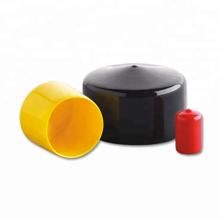 Round black flexible soft dip molding rubber end cap pvc vinyl