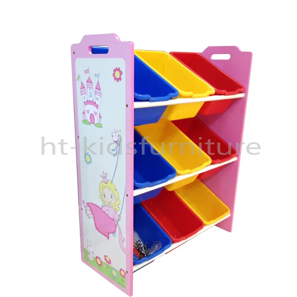 55.5x37x(H)33.5cm E1 MDF Easy Assembly Princess Style Pink Color Wooden Toy Box Wholesale, Personalized MDF Toy Storage Box