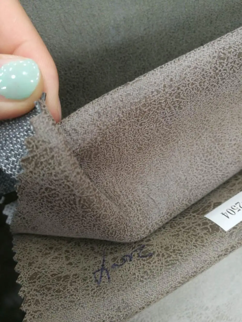 bronzed artificial suede leather sofa fabric