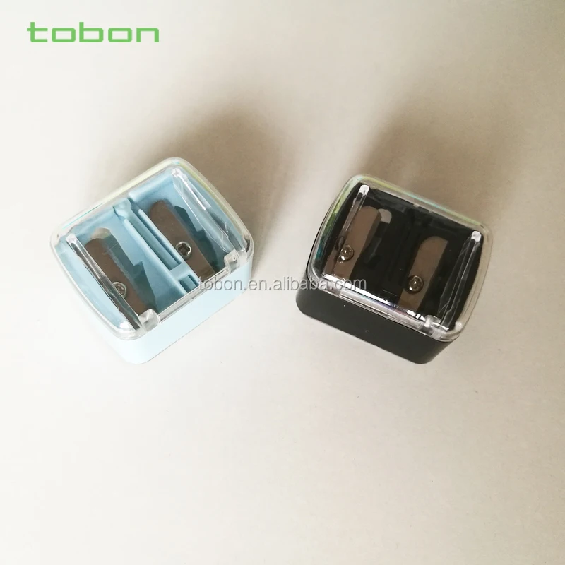 Lipstick-shaped 8mm 12mm two hole cosmetic pencil sharpener