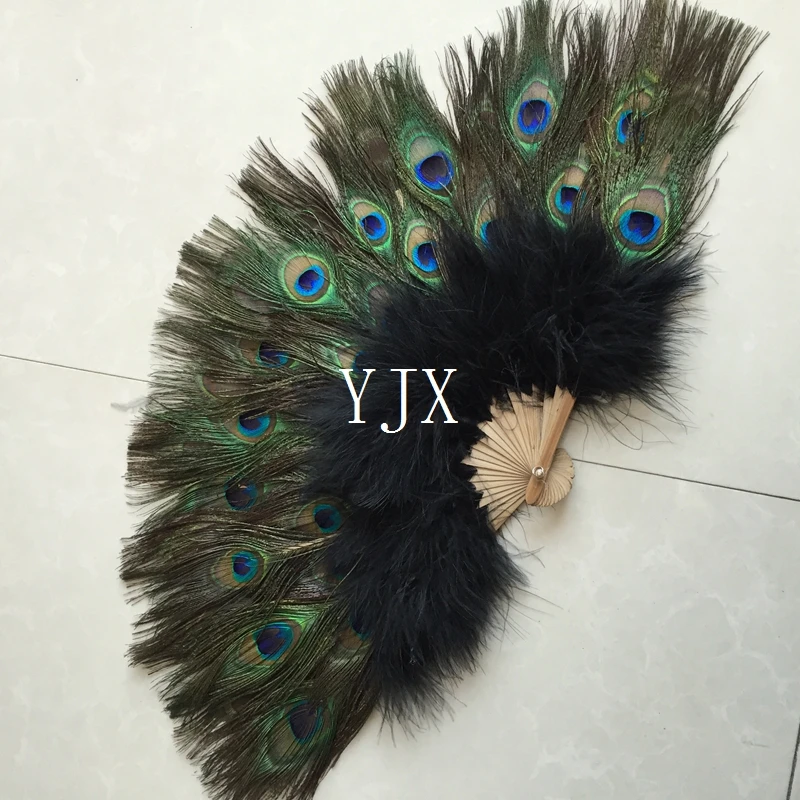 Оптовая продажа Хэллоуин Павлин веер для танцевального костюма перо вентилятор Маскарад
