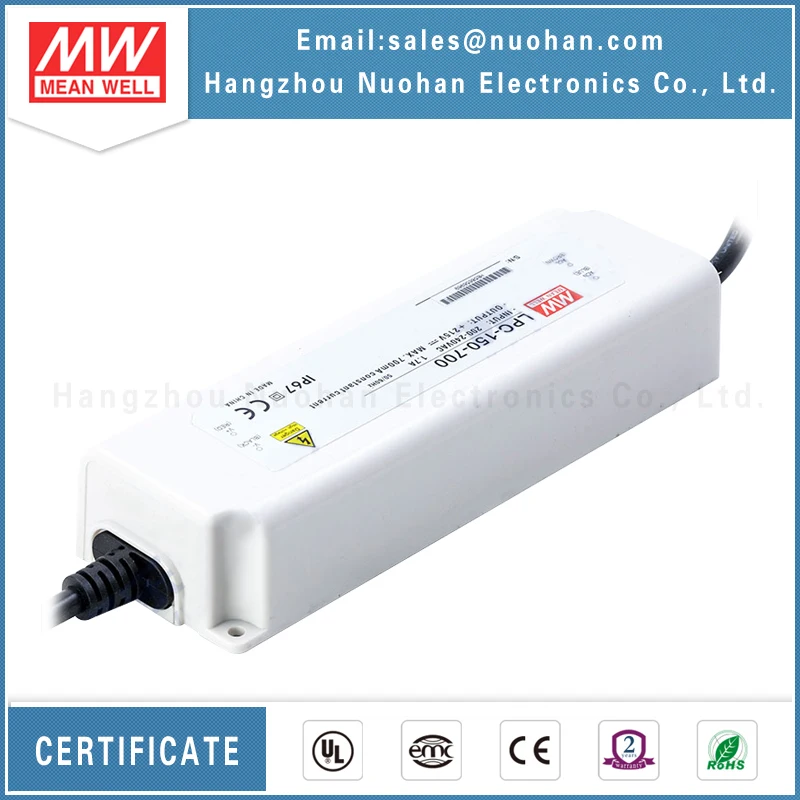 Бренд Mean Well представляет LPC-150-700 150 Вт 700ma светодиодный блок питания 150W 700mA драйвер