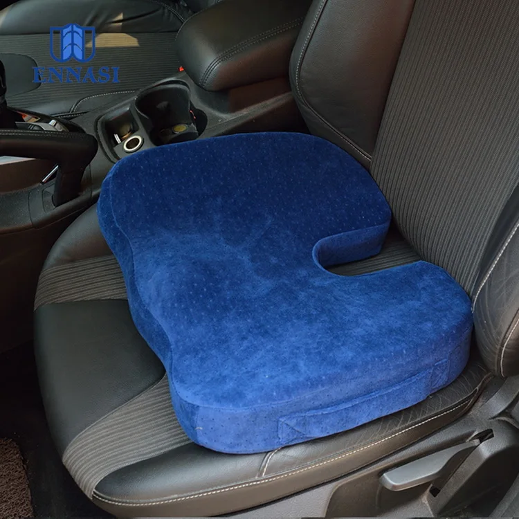 Non-slip Bottom Cover Memory Foam Seat Cushion with Handle
