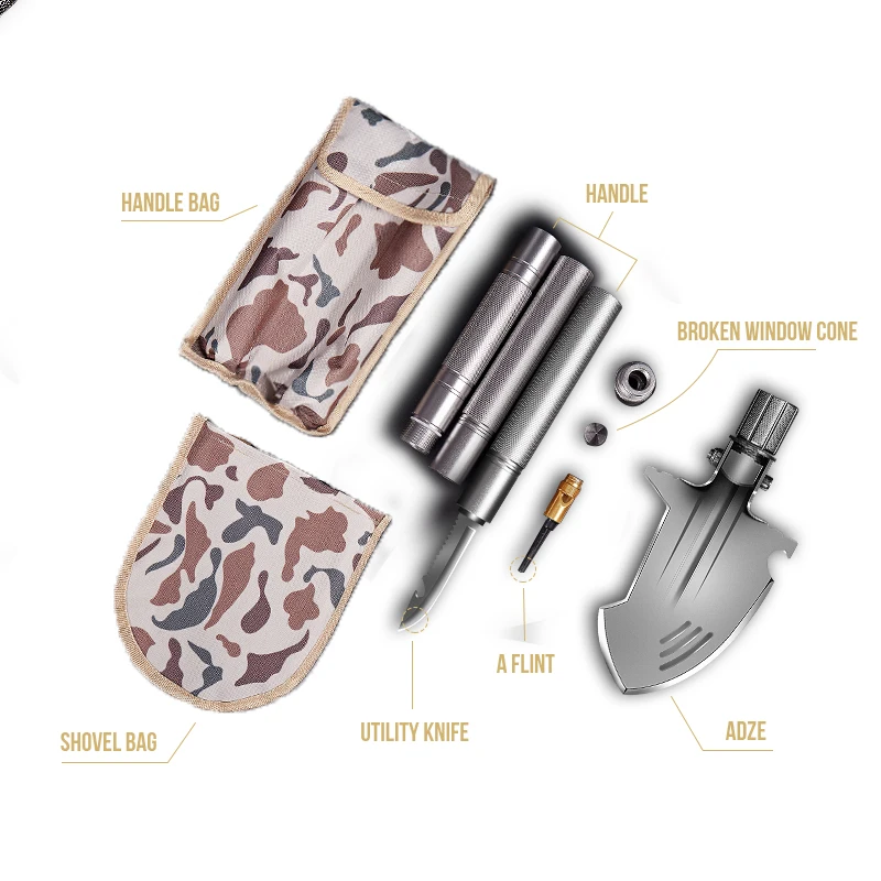 Outdoor Shovel Multi-functional Folding Tactical Shovel Spade Tools