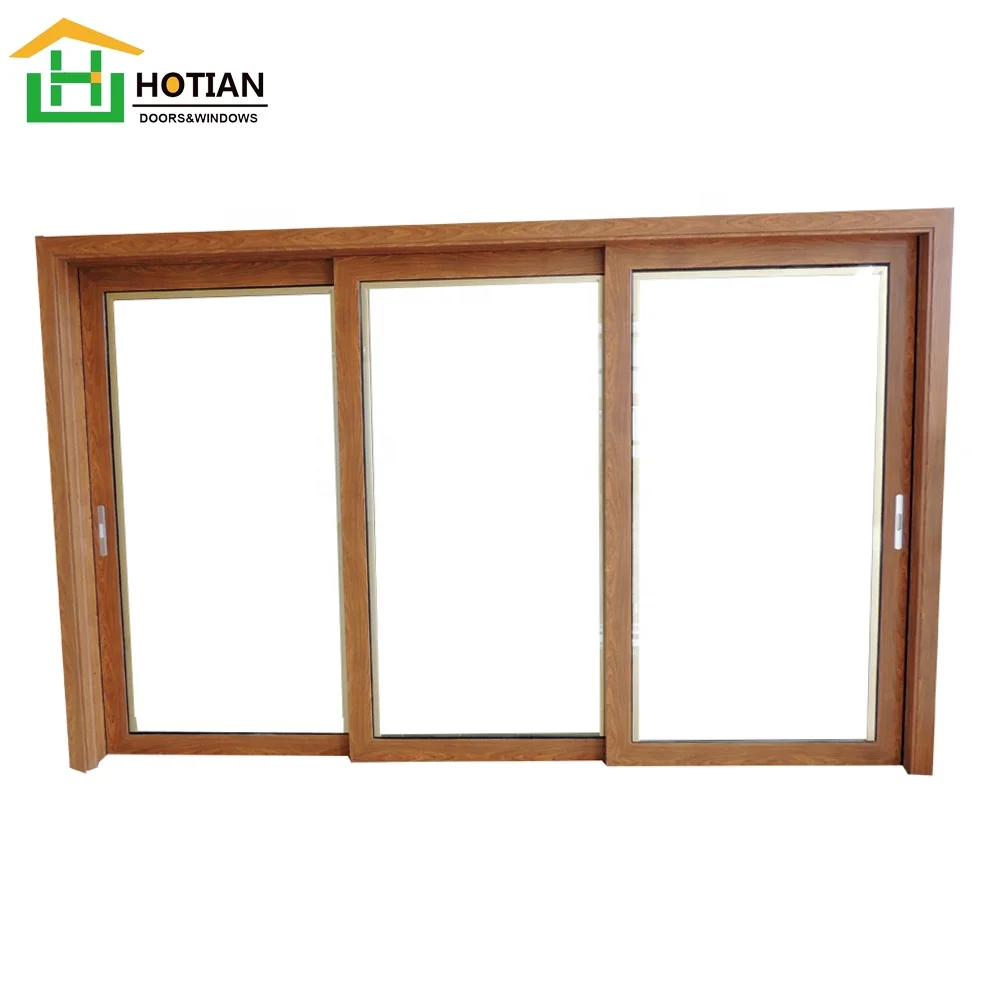 Новый простой Алюминиевый оконный гриль дизайнерские двойные стеклянные раздвижные окна из тикового дерева