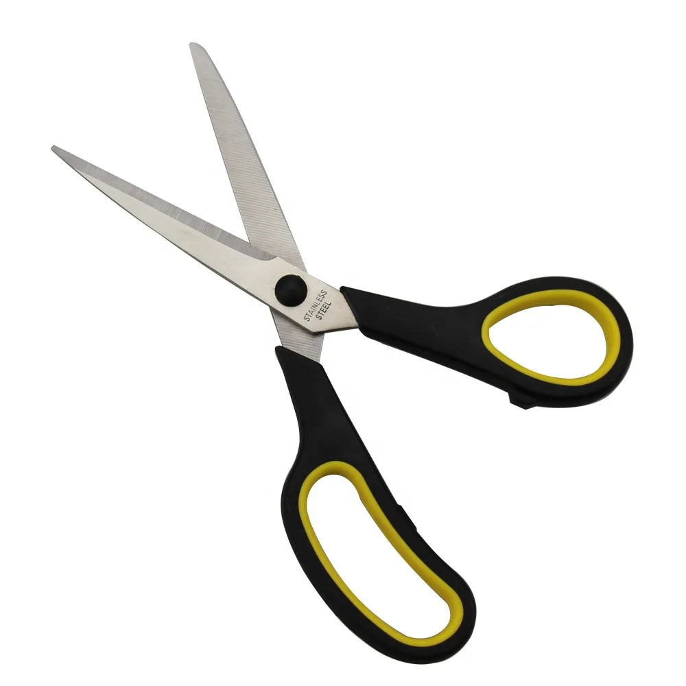 Hot Selling 8 inch stainless steel professional tailor scissors  Stainless Steel Office Colorful Scissors with Tape