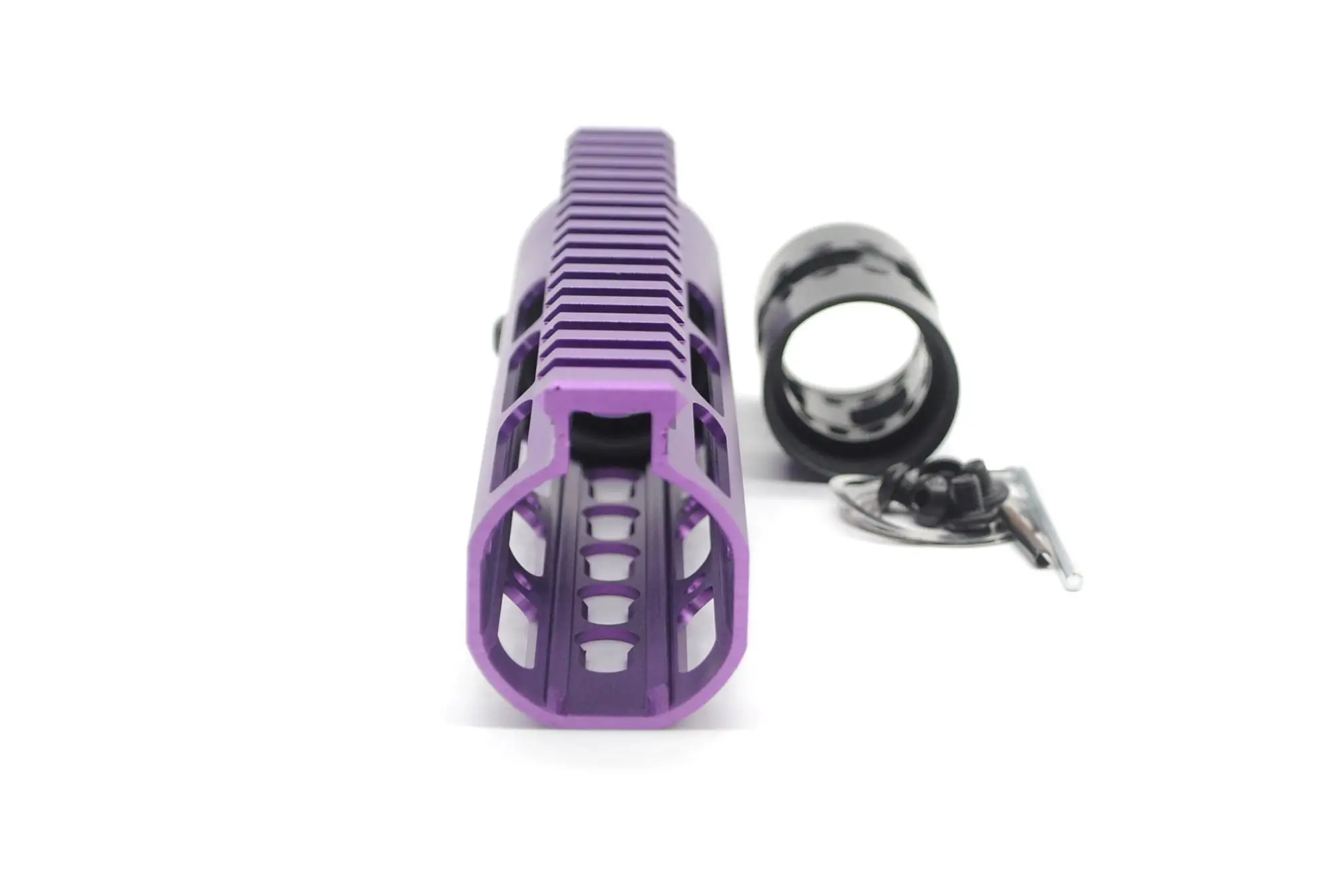
Purple NSR 7 Inches Length Free Float AR15 KeyMod Handguard Rail Mounted with Steel Barrel Nut for AR-15 