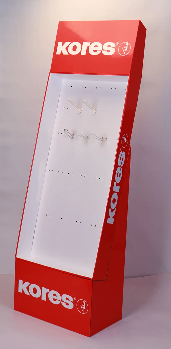 Bespoke POS Point of Sale Cardboard Hook Display Rack For mobile Phone Accessories