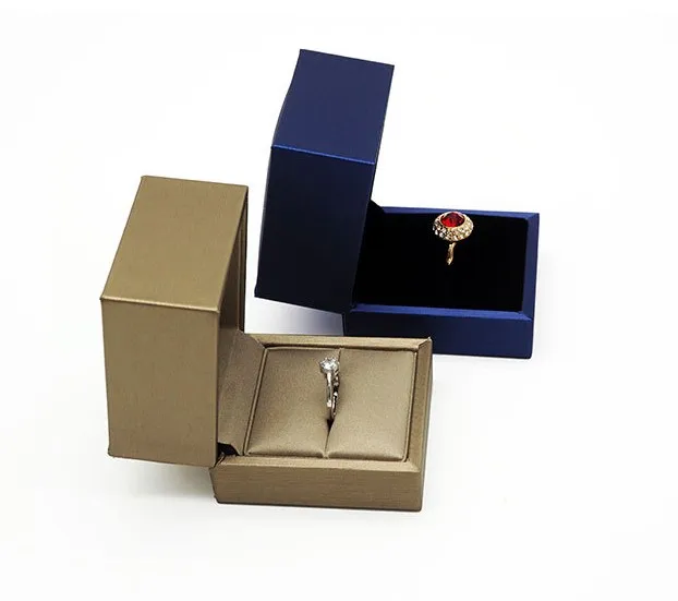 Champagne Gold High-grade Leather Jewelry Box