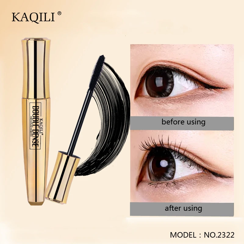 KAQILI brand new gold double dense curl wholesale lengthening vegan mascara