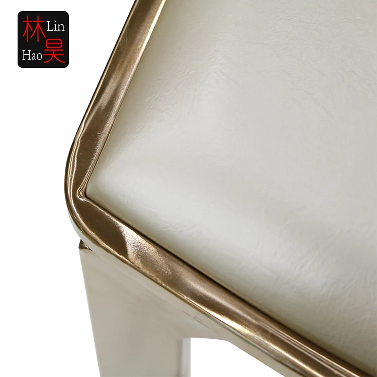 High quality stainless steel leather restaurant stools bar chair