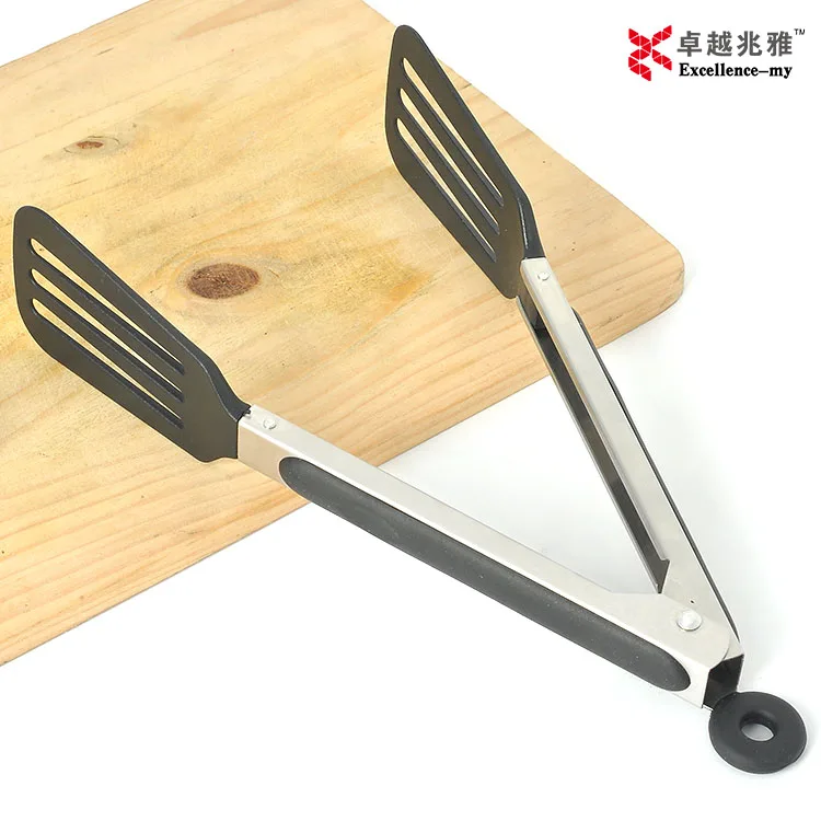 9 inch kitchen Nylon cooking high quality food tong vegetable&fruit salad meat fong tong nylon tong