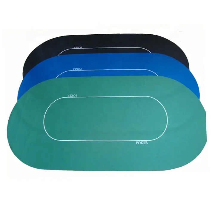 polyester fabric non skid sound proof rubber poker table mat large size 8 players poker casino poker mat