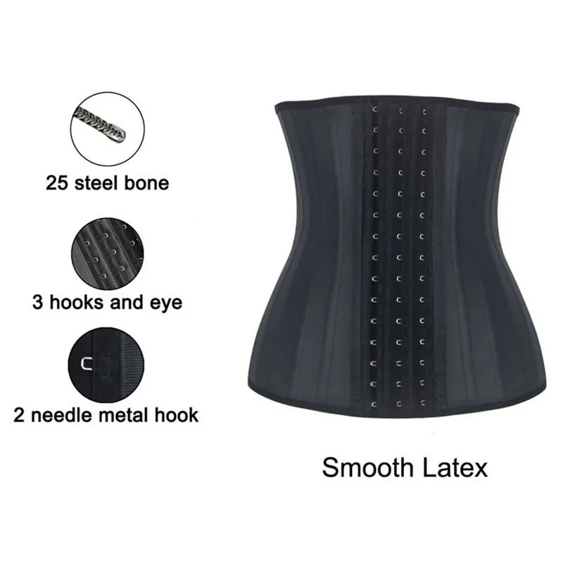 Corset 25 Steel Bone De Latex Waist Trainer Underbust Rubber Waist Cincher Body Shaper  Training Shapewear Wholesale