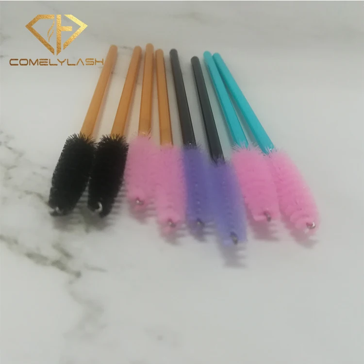 
Pink Mascara Brush For Eyelash Extension Nylon Eyelashes 50pcs/Bag Disposable Brushes Mascara Wands Applicator Makeup 