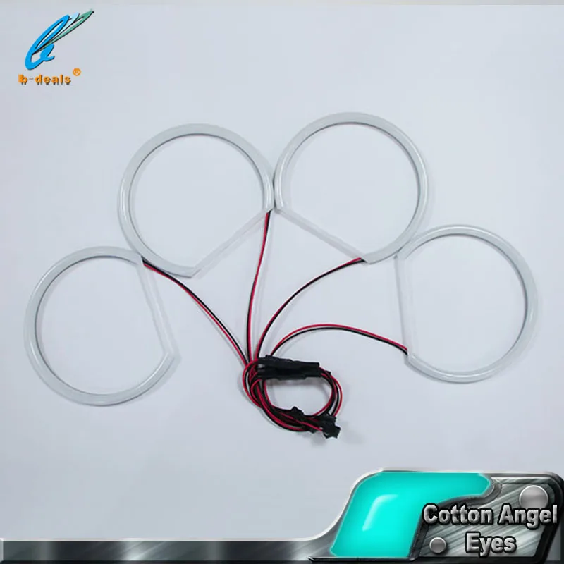 Milky White color cotton angel eye LED headlight for BMW E34 E39