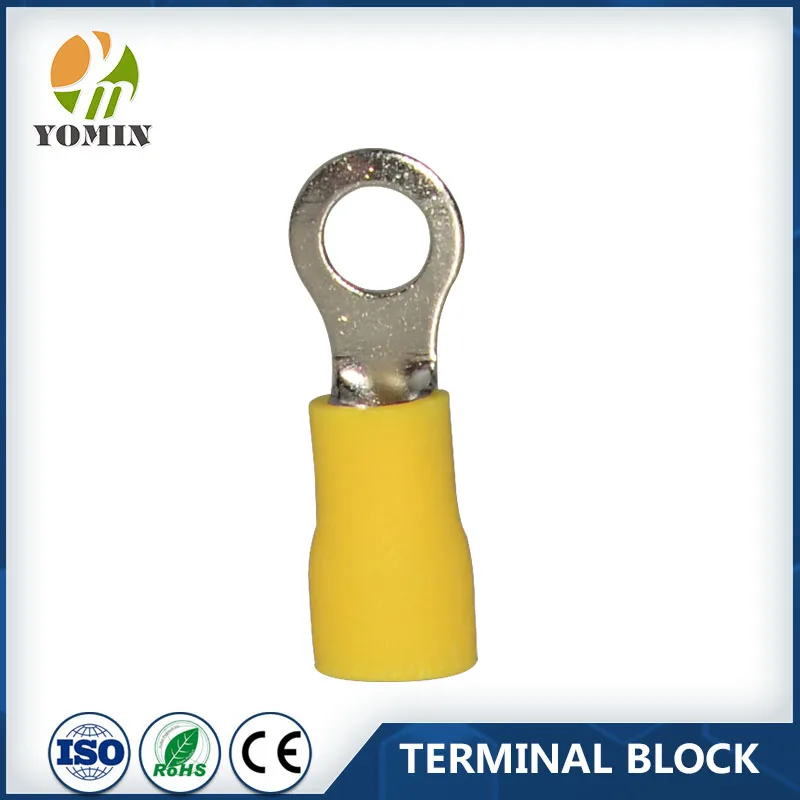 Double Screw Insulated Ring Terminal RV Series Copper Cable Lug