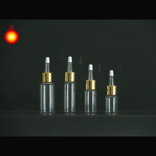 3ml~30ml clear glass gold conic dropper bottle glass bottle amber essential oil glass dropper bottles