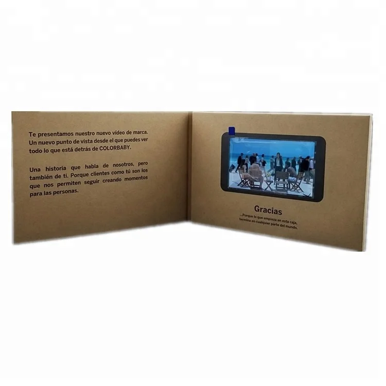Digital Video Greeting Gift Box with Custom Sound and Music, featuring LCD screen from 5 inches to 10.1 inches
