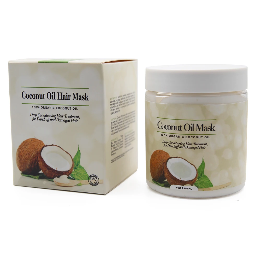 New Private Label Natural Deep Conditioning nourishing Coconut Oil Hair Mask