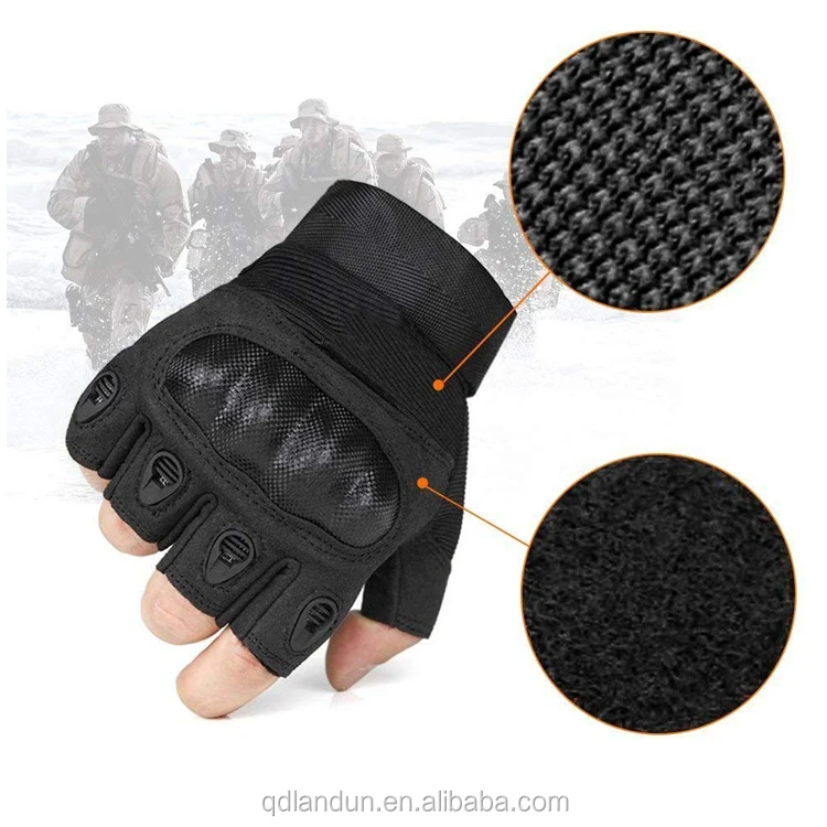 Best Black Half Finger Lightweight Military Tactical Gloves For Army