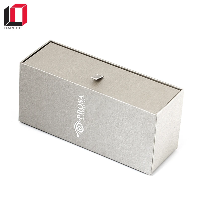 Luxury drawer shape cardboard paper sunglasses case box with custom logo