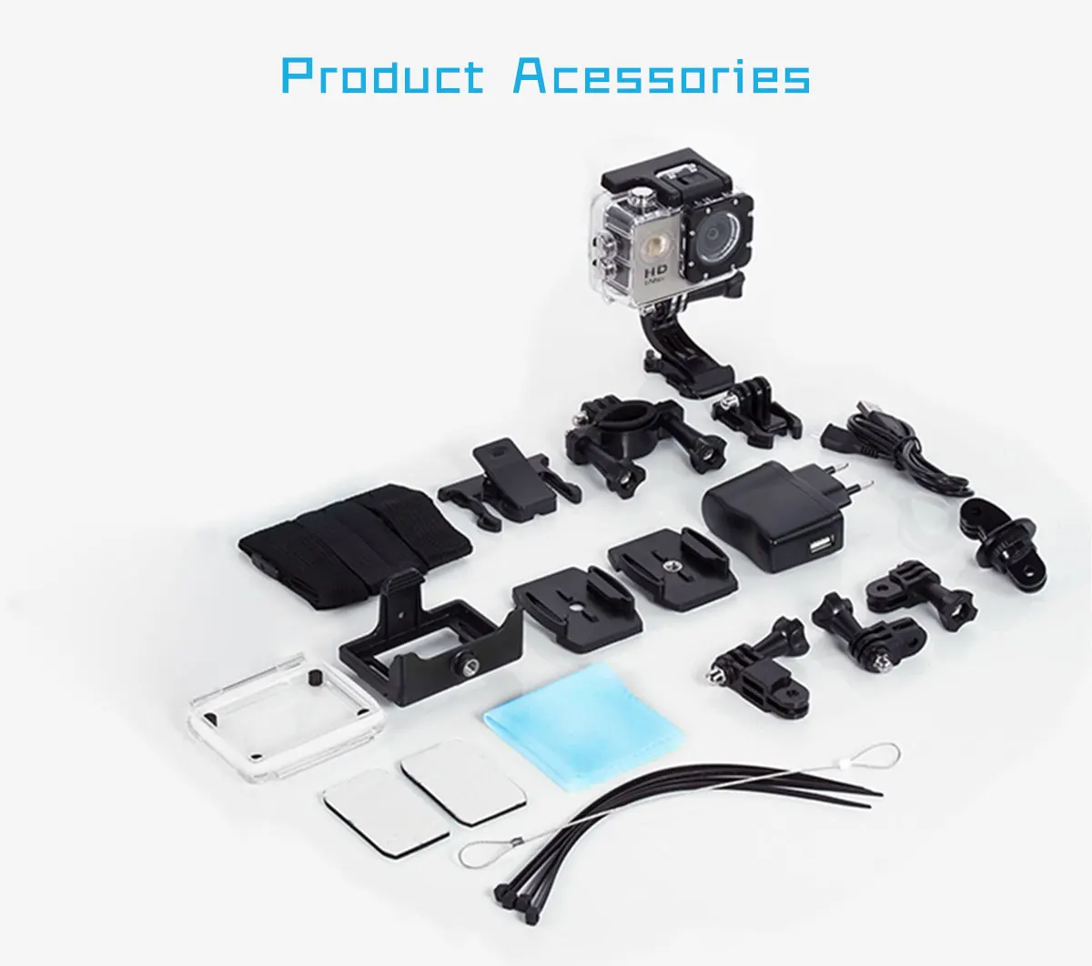 1080P Mini action cam wifi support with 30M waterproof action camera for extreme sports