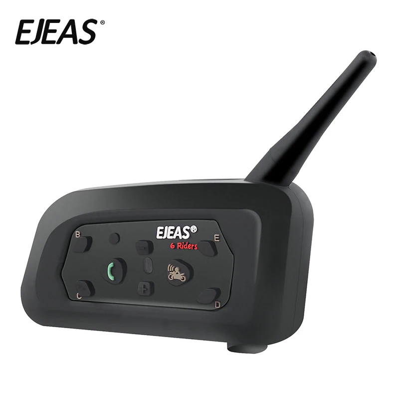 Professional Manufacturer Ejeas Vnetphone V6 Motorcycle Bluetooth Interphone/Intercom V6 up to 1200 Meter 6 Riders
