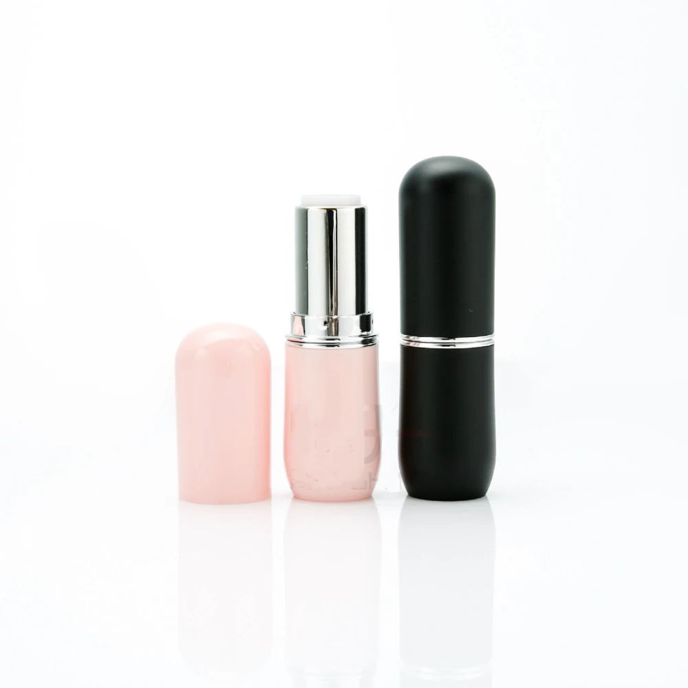 Round plastic  lipstick tube,  black lipstick tube packing container