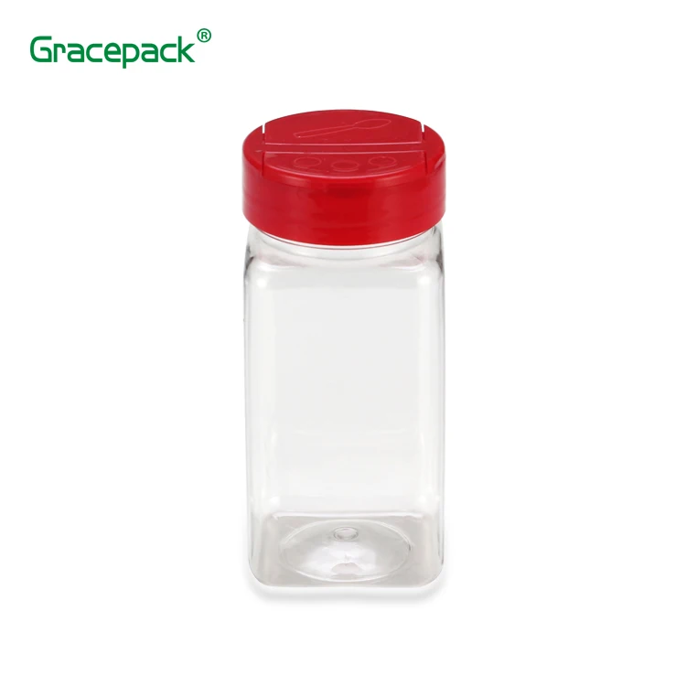 PET Plastic container for packaging pepper seasoning powder  plastic bottle safty food flavoring bottle wholesale spice jar