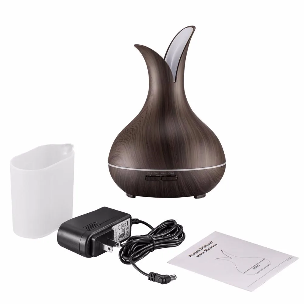 New product ideas 2018 Best selling easy home Wooden grain air home ultrasonic aroma mist humidifier 400ml essential oil diffuse