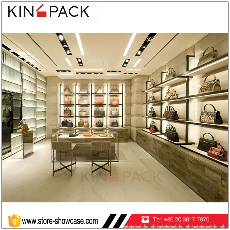 goods display stand in trendy shopping mall handbag store goods display stand shop fitting design of goods display stand shopfit