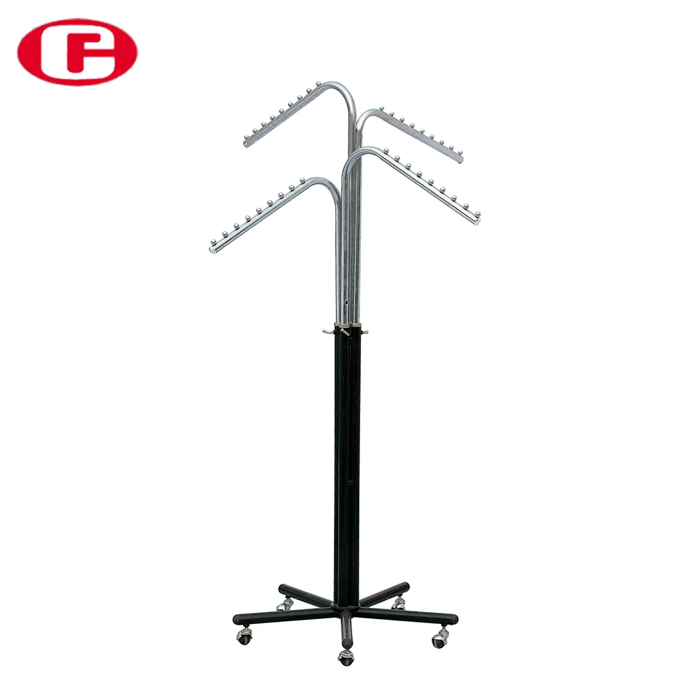 Chrome metal wire clothes garment display stand display hanging for shop