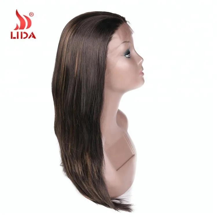 
Long Silky Straight Synthetic Hair Wig Piano Color Wig Heat Resistant Glueless Synthetic cheap Lace Front Wig 