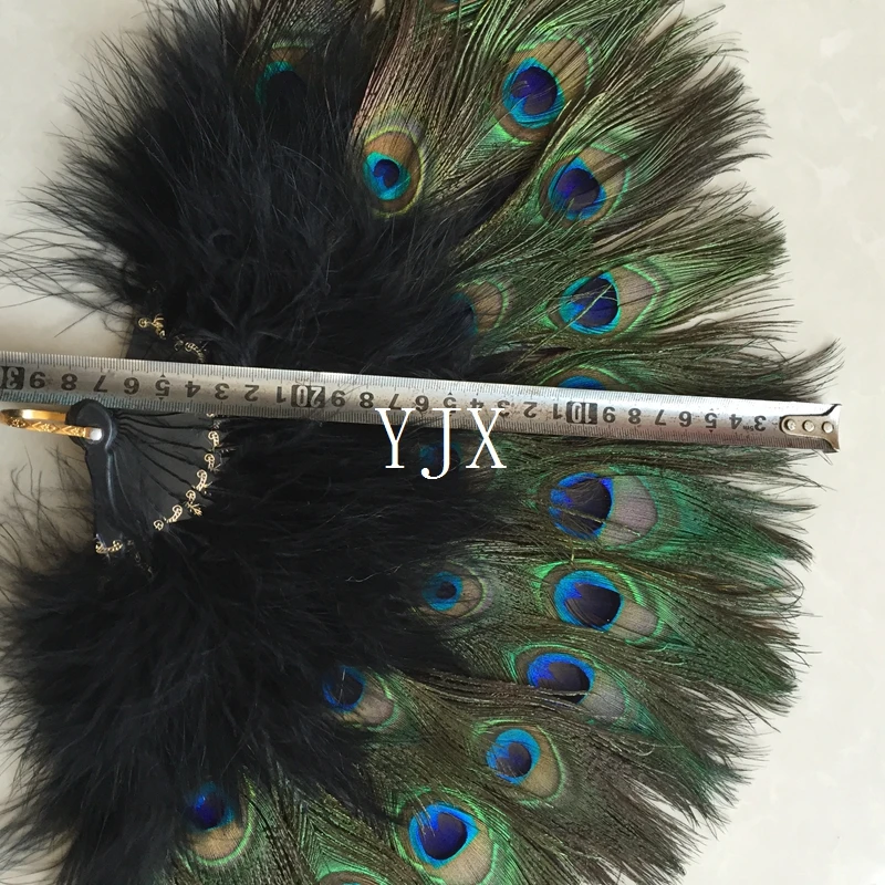 chinese supplier cheap peacock feather fan wedding dancing decorative hand fans