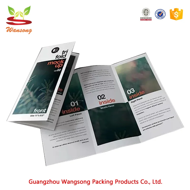 
New products custom a3/a4/a5 157gms glossy coated paper flyer, floding full color leaflet printing service 