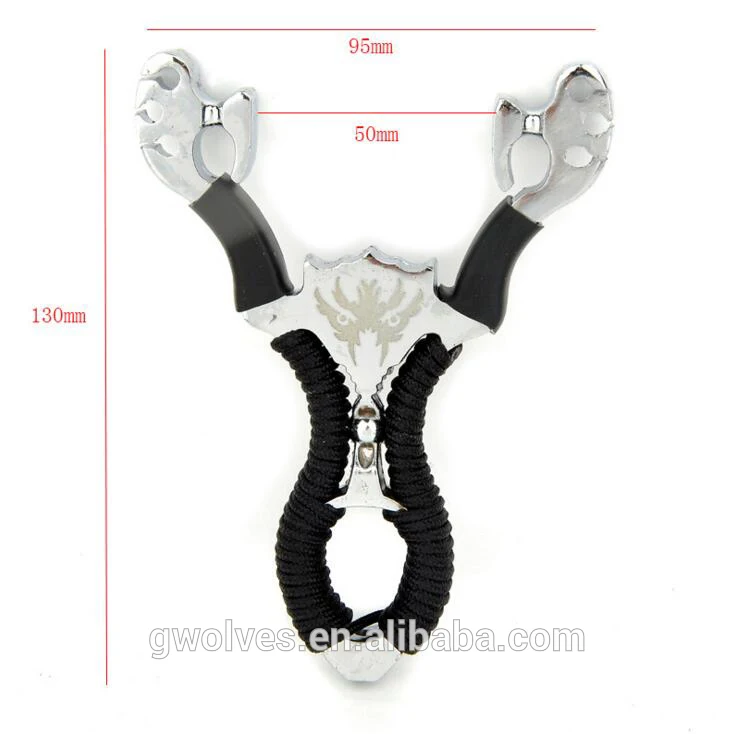 Powerful metal hunting slingshot outdoor shooting slingshot catapult with rubber band