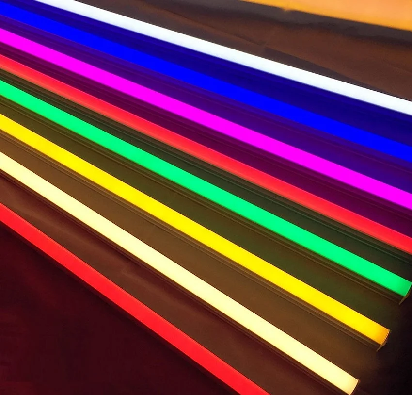 Интегрированная Светодиодная трубка 18 Вт 4ft t5 Красного/синего/зеленого/белого цвета