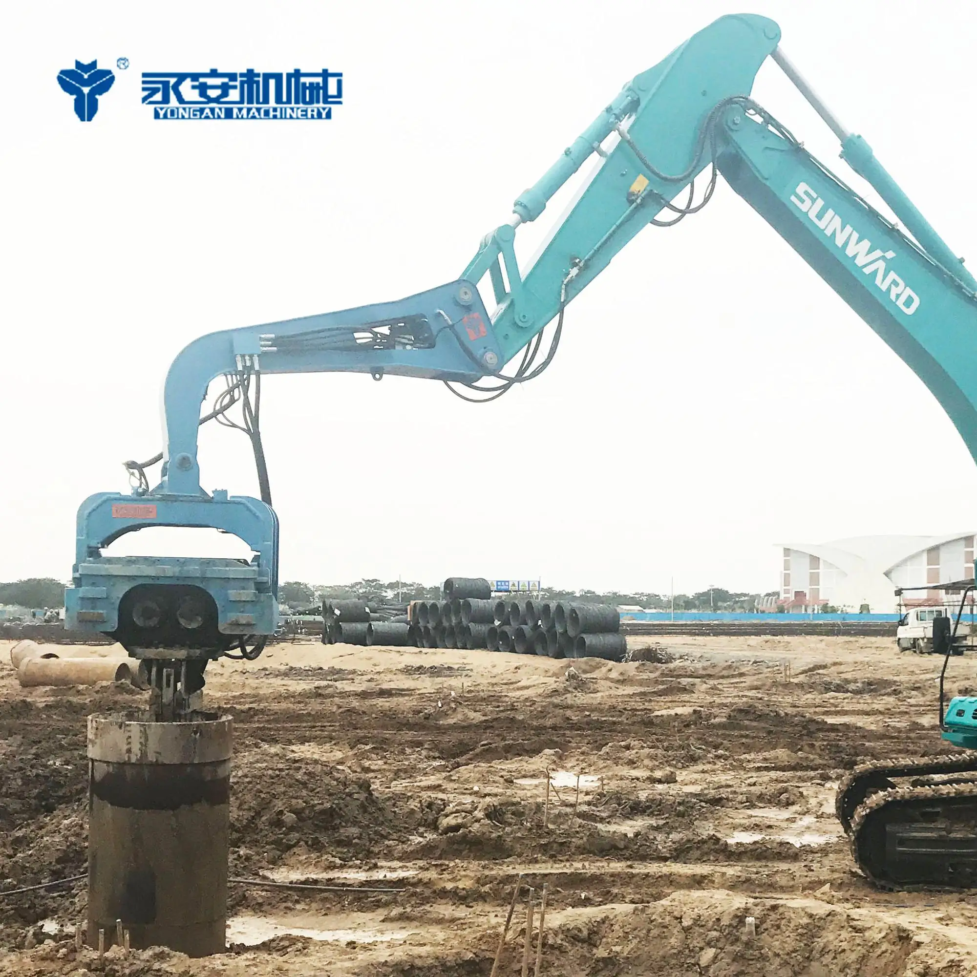 Factory Direct Supply Widely Used Excavator Mounted Vibratory Hammer V-400 Sheet Pile Driver